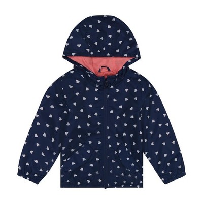 Carter's Baby Girls' Water-Resistant Lightweight Windbreaker, 4T, Navy Post