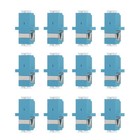 12pcs Fiber Optic to Couplers Plastic Double-port Duplex Flange Adapters
