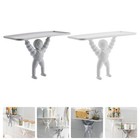 2 Pcs Wand Regale Badezimmer-regal Wandregal Wandmontierte Lagerregal