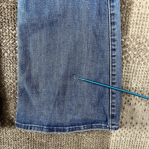 Hollister Jeans Women 3L (26X34) Blue Two Toned Curvy High Rise Vintage Flare - Picture 6 of 10