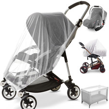 2 Pack Baby Stroller Mosquito Net, Durable Mesh Protection, White Universal...