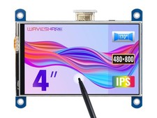 4 inch HDMI LCD 800x480 Resolution IPS Display Resistive Touch Screen for Ras...