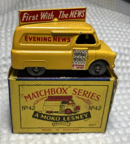 Matchbox/Lesney #42A BEDFORD EVENING NEWS VAN, Type B Box, in Mint condition!