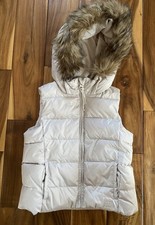 Gap Kid's Faux Fur Primaloft Hooded Puffer Vest Size S Small