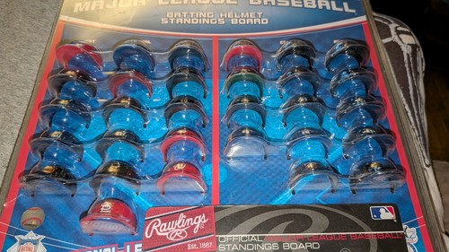 Rawlings MLB 30 Mini Batting Helmet Standings Board NEW SEALED - Picture 1 of 5