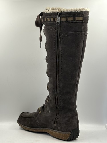 Timberland Granny grau groß Wildleder Leder Fell gefüttert Damen Winterstiefel Größe 8 - Bild 15 von 16
