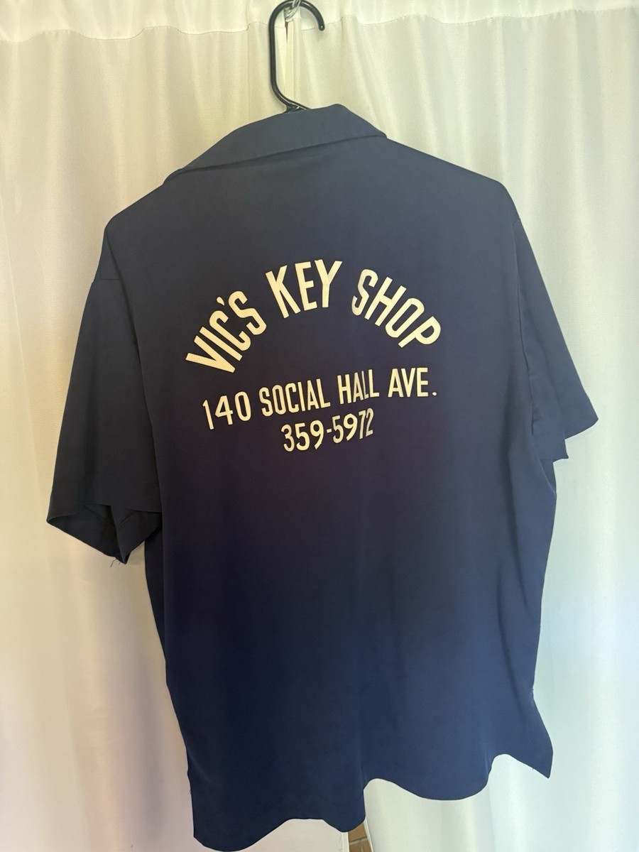 ウェア・シャツ 60's vintage king louie bowling shirt XL Vintage King Louie Bowling Shirt Sz Medium 1960's Blue S/S