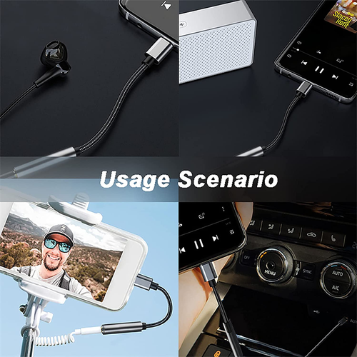 T Tersely Type-C USB C to 3.5Mm Headphone Adapter Braided Cable, Audio Car AU... - Picture 6 of 12