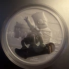 ONE 2020 Bart Simpson Tuvalu skateboard 1 troy ounce .9999 fine Silver coin C606
