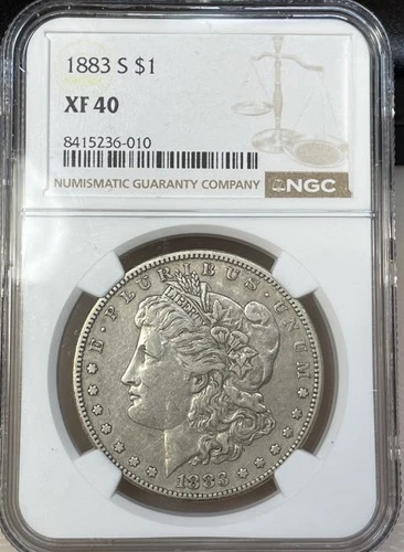 1883-S $1 Morgan Silver Dollar - Key Date Coin - NGC XF 40
