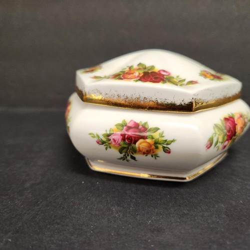 Old Country Roses By Royal Albert 4" Trinket Box W/lid Gold Trim - Picture 4 of 9