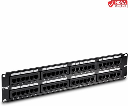 TRENDnet TC-P48C6 48-Port Kat6 Ungeschirmtes Patch Panel, Kompatible mit Kat 3/4 - Afbeelding 6 van 10