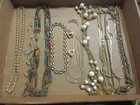 VINTAGE LOT OF 10 GOLD TONE NECKLACES 1 TRIFARI, MONET, NAPIER ,CITATION