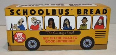 1997 Schoolbus Bread Promotional Cardboard Bank
