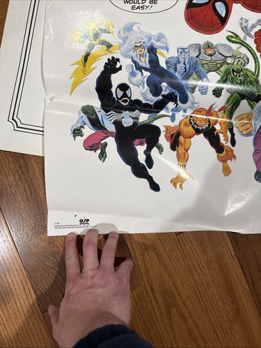 AMAZING SPIDER MAN OTHER CHARACTERS 1990 MARVEL VINTAGE POSTER John Romita Venom - Picture 2 of 5