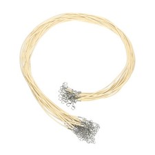 20Pcs Waxed Necklace Cord Bulk Cream 1.5mm Dia 24" Necklace String Rope