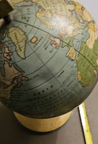 Vintage J. Chein & Co. World Globe Rotating Base 1930's-1940's - Picture 15 of 15