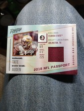 2018 Panini Prestige - Nfl Passport Auden Tate #PP-AT Memorabilia (MEM, RC)