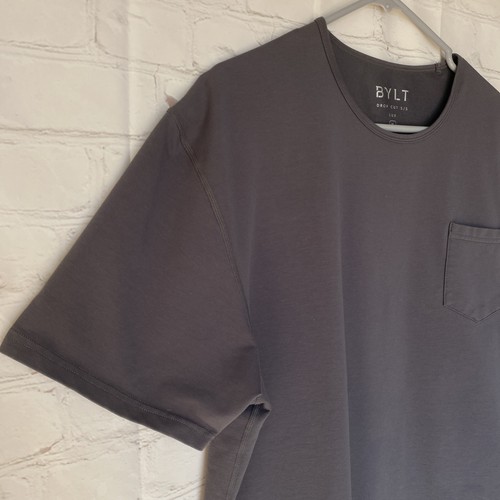 Camicia Bylt Uomo XL Grigio Scuro Drop Cut Lux Manica Corta Elasticizzata Palestra Attiva - Foto 5 di 11