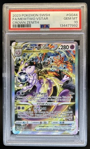 2023 Pokemon SWSH Crown Zenith Mewtwo VSTAR Galarian Gallery #GG44/GG70 PSA 10