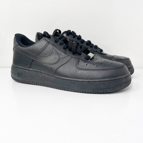 Nike Mens Air Force 1 07 315122-001 Black Casual Shoes Sneakers Size 8.5 - Picture 2 of 12