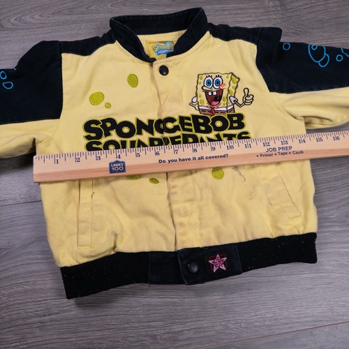 JH Design SpongeBob SquarePants Embroidered Bomber Jacket 4t Nickelodeon - Picture 11 of 12