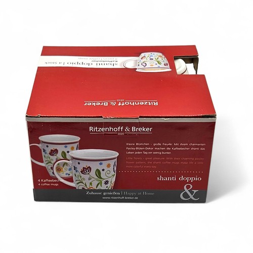 Ritzenhoff & Breker Kaffeebecher Shanti Doppio 4er Set 350ml Porzellan Tassen... - Bild 3 von 7