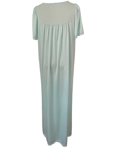 De Colección Años 80 Shadowline Camisón Verde Menta Nylon Encaje Manga Acampanada Vestido Largo EE. UU. - Imagen 6 de 9