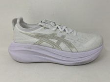 Women's Asics Gel-Nimbus 27, White/Glacier Grey, 8 B Medium US