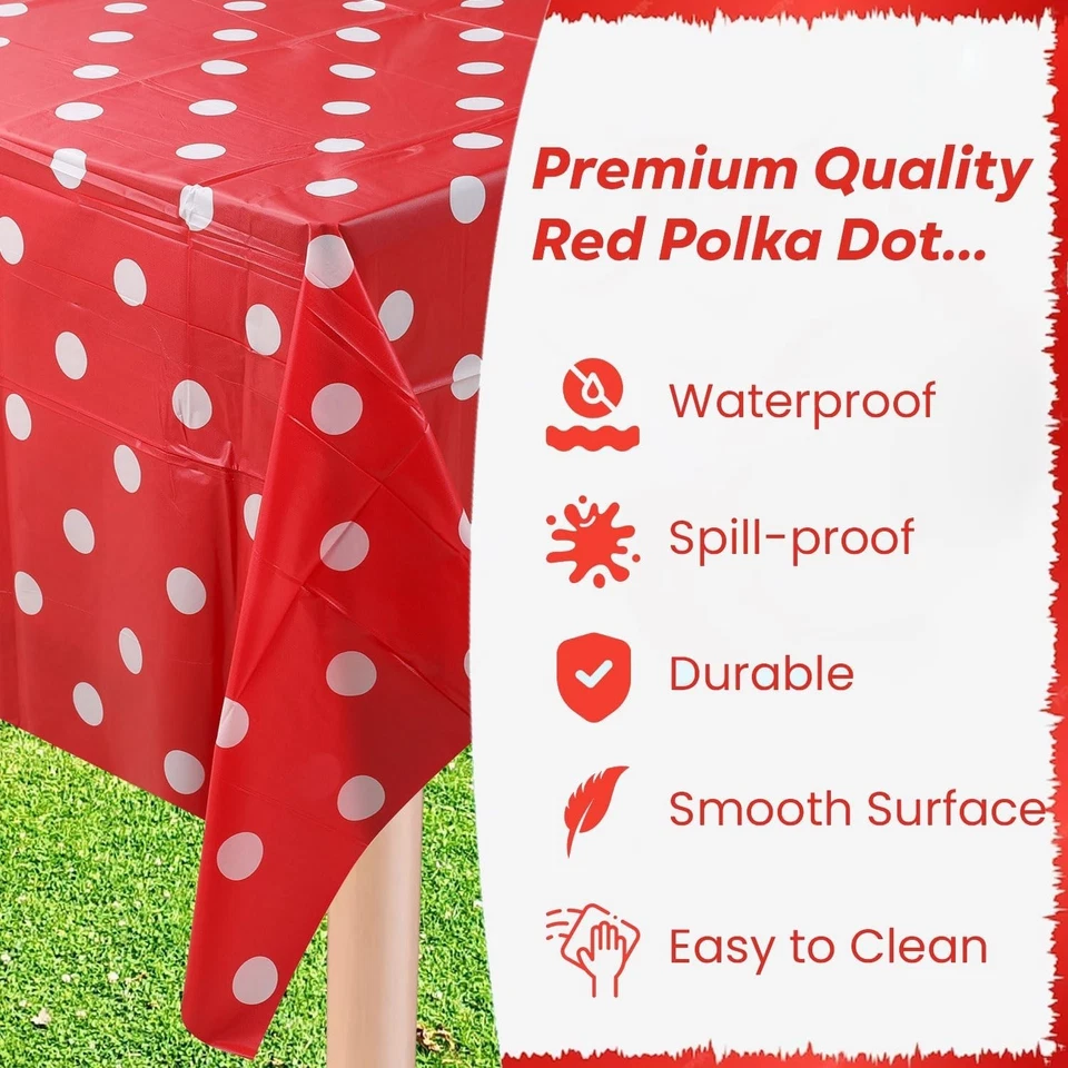 Navidad Vajilla Fiesta Juego 281pcs Rojo Blanco Desechable Platos Vasos Napkins - Imagen 4 de 4