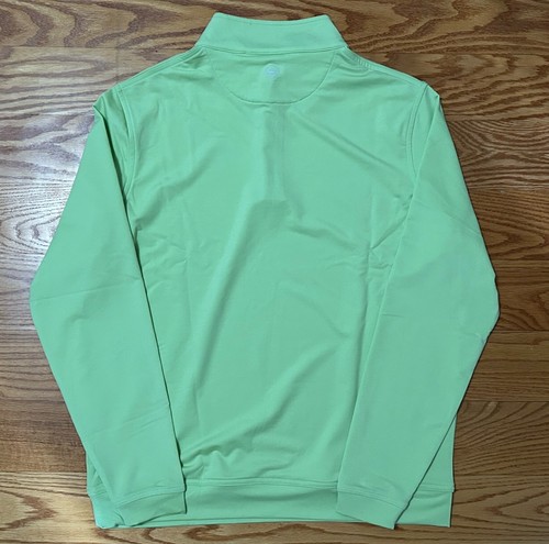 NWT! Mens Peter Millar Perth Performance Quarter-Zip Spritzer Green XL $135 - Picture 5 of 7