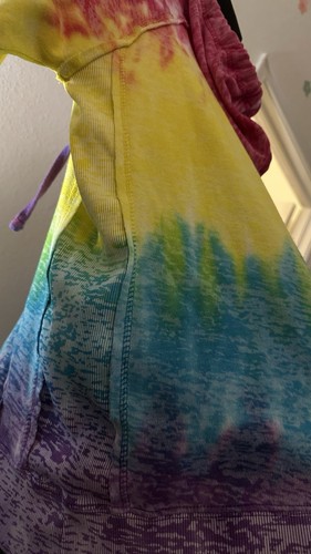Tye Dye Women’s Sz M Great Wolf Lodge Long Sleeved Hoodie 70s Hippie Bob Marley - Picture 9 of 9