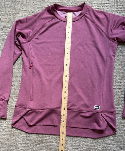 Helly Hansen Pink Crewneck Lightweight Long Sleeve Zip Pocket - Size XS - Picture 3 of 11