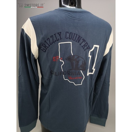 LEVI'S T-shirt maniche lunghe LEVIS RED TAB Grizzly Country LS&CO Blu Navy - Foto 3 di 4