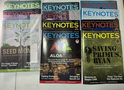 2018 Locksmith Keynotes Magazine by ALOA - Complete - Picture 1 of 4