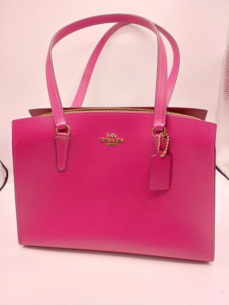COACH Model: C4078 Tote Bag Shocking Pink Rare Color Stylish