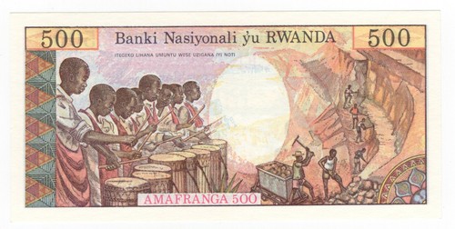 Ruanda P-13b 500 Franken 1978 UNC - Bild 2 von 2