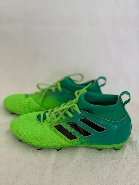 Adidas ACE 17.3 boys green soccer boots with sock Size US 5