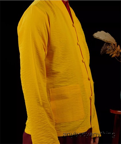 Buddhistischer Mönch Kung Fu Baumwollmantel Tai Chi Shaolin Meditation Uniform - Bild 9 von 27