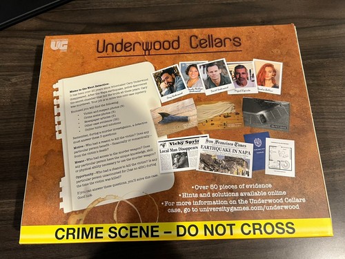 University Games: Underwood Cellars Murder Mystery Game - Picture 2 of 2