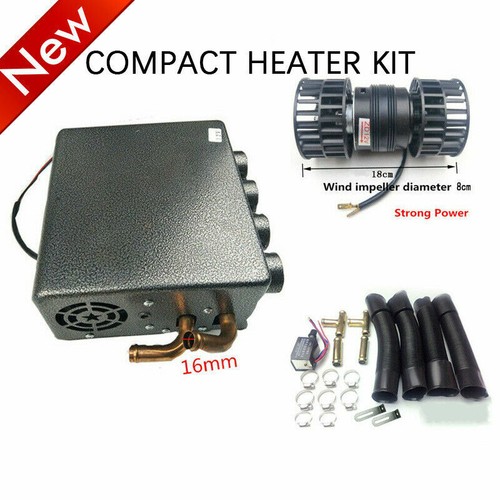 Universal 12V Auto Truck Underdash Compact Heater Copper Tube Speed Switch Kit - Picture 5 of 11
