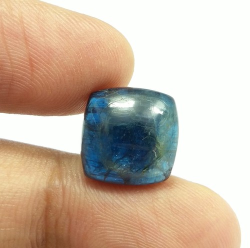 12.31 Ct Natural Amazing Deep Blue Kyanite Cushion Cabochon Finest Qualiy Gems - Picture 4 of 11
