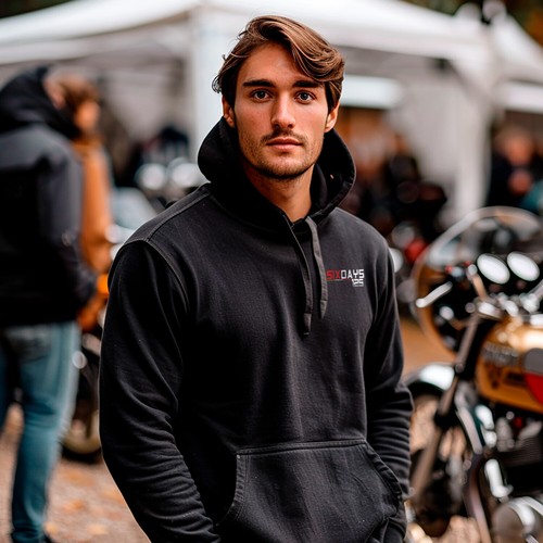 Ducati 125 Six Days 1977-1978 Motorcycle Hoodie Pullover for Two Stroke Riders - Picture 3 of 5