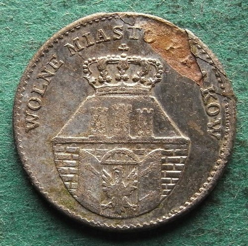 Coin Silver Poland Krakow 5 Groszy 1835 Rare nswleipzig - Picture 2 of 5