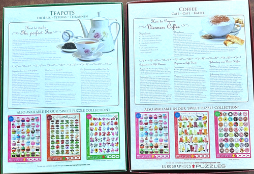 Coffee and Teapots Great for Anytime of the Day Lot 2 COMP 1000 Pc Puzzles - Picture 4 of 6