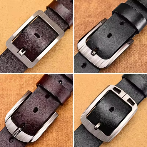 Gürtel Leder Schwarz 4cm breit Herren Damen Vollledergürtel 100% echt Leder NEU - Bild 6 von 15