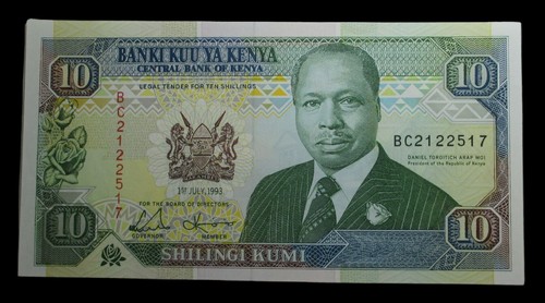 Kenia 10 Shillings 01.07.1993 Daniel T. Arap Moi UNC P 24e #N74# - Bild 1 von 2