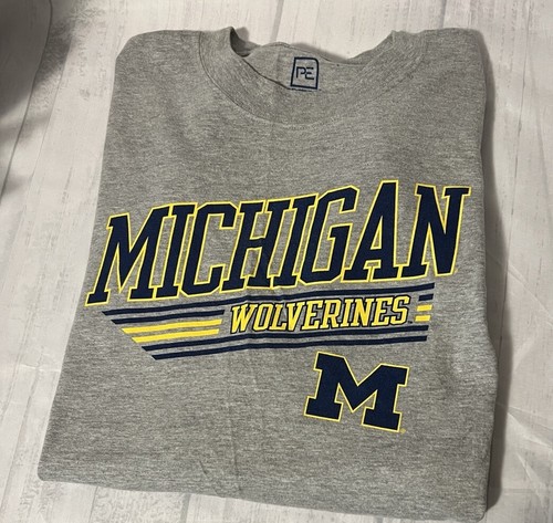 Pro Edge Michigan Wolverines Long Sleeve T-Shirt Men’s 2XL Gray NCAA Graphic - Picture 7 of 9
