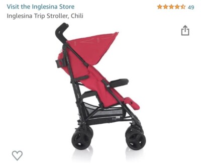 Inglesina trip stroller In chili Red, With Rain Cover