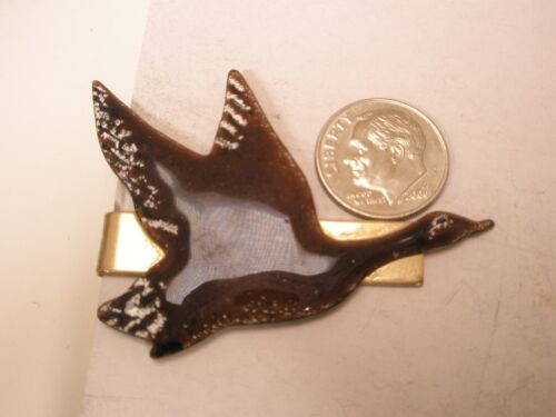 Enamel on Copper Goose Vintage Tie Bar Clip duck bird animal - Picture 2 of 5